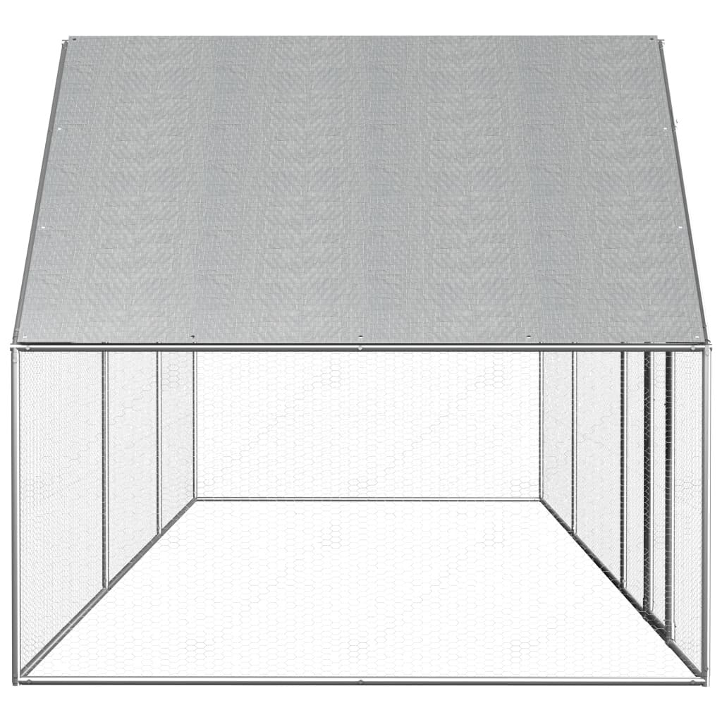 Chicken Coop 19.7'x6.6'x6.6' Galvanized Steel