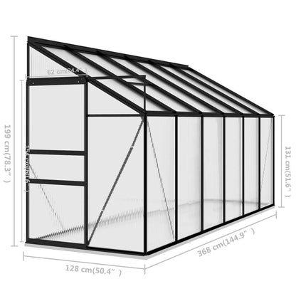 Greenhouse Anthracite Aluminum 274.3 ft³