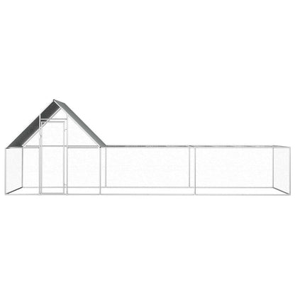 Chicken Coop 19.7'x6.6'x6.6' Galvanized Steel